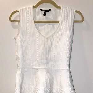 BCBGMaxazria Peplum White Top